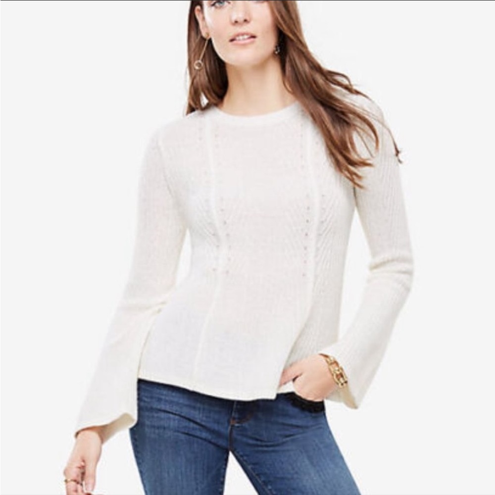 Ann Taylor Ribbed Peplum Sweater